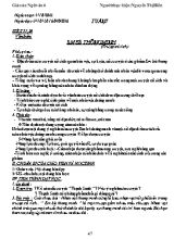 Giáo án Ngữ văn lớp 6 - Tiết 25 đến 28 - Năm học 2016-2017 - Nguyễn Thị Hiền